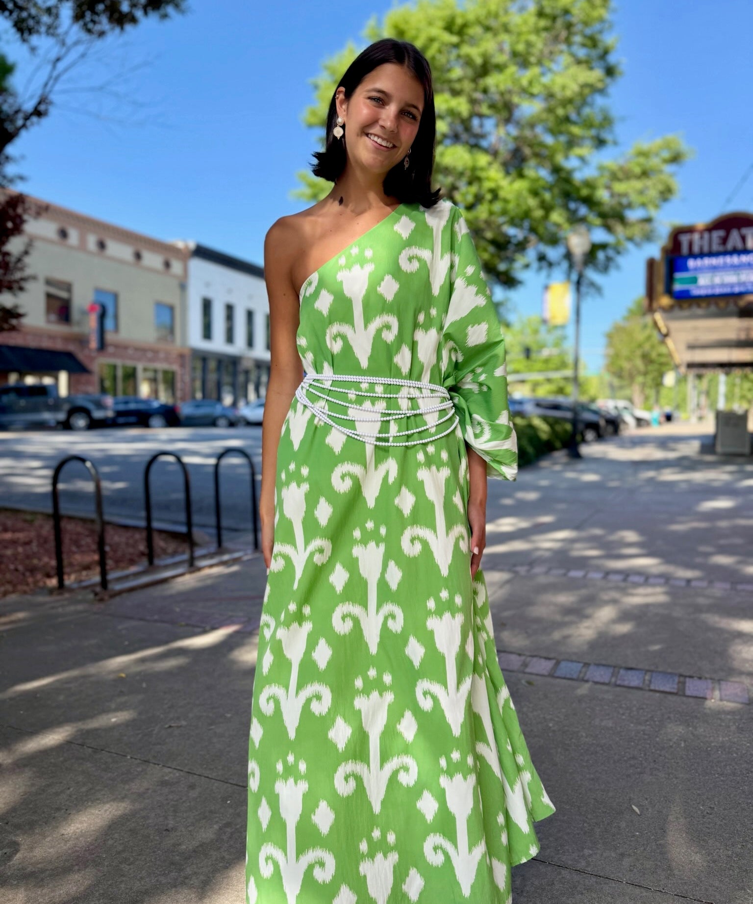 santorini one shoulder dress Summer Wedding Guest Dress | Santorini One Shoulder Dress - Blue