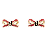 Red & Black Bow Earrings