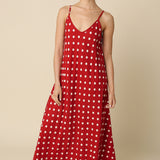 Scarlet Sway Polka Dot Maxi Dress