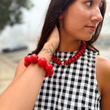 Gingham Peplum Top