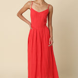 Sunset Breeze Linen Maxi Dress