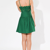 Green Amila Low Waist Mini Dress