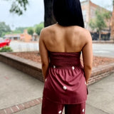 Strapless Polka Dot Top
