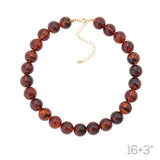 Amber Glow Statement Beaded Necklace