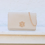 Bryn Clutch/Crossbody Woven Almond