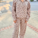 Leopard Print Cloud Quarter Zip