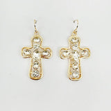 Divine Sparkle Cross Earrings