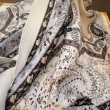 Sloane Ivory Paisley Print Triangle Scarf
