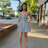 Zina Button-Front Spaghetti Strap Dress