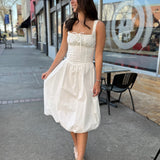 Modern Grace Bubble Hem Midi Dress