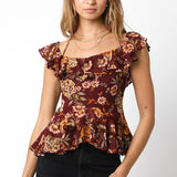 Floral Ruffle Radiance Top