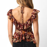 Floral Ruffle Radiance Top