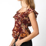 Floral Ruffle Radiance Top