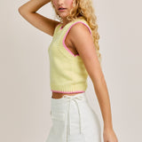 Refined Stitch Sleeveless Sweater Top