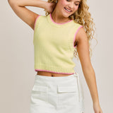 Refined Stitch Sleeveless Sweater Top