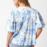 Azure Blossom Blouse