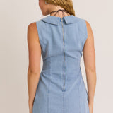 Timeless Edge Collared Denim Dress