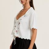 Embro Luxe Tie-Front Top