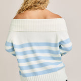 Coastal Breeze Off-Shoulder Sweater