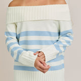 Coastal Breeze Off-Shoulder Sweater