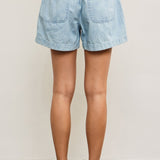 Lt. Denim Drawstring Relaxed Slouchy Denim Shorts