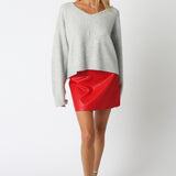 Red Lucy Pu Skirt