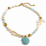 Azure Coast Shell Charm Necklace