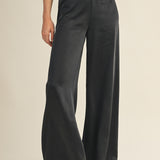 Black Satin Pants
