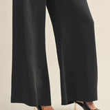 Black Satin Pants