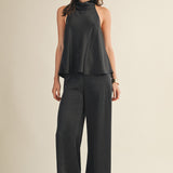 Black Satin Pants