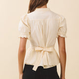 Charlotte Scalloped Peplum Blouse