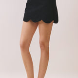 Sophia Scalloped Mini Skirt
