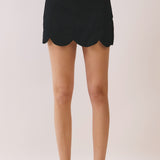 Sophia Scalloped Mini Skirt