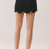 Sophia Scalloped Mini Skirt