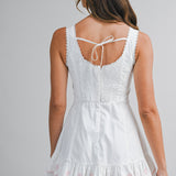 Blush Meadow Embroidered Mini Dress