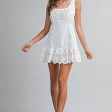Blush Meadow Embroidered Mini Dress