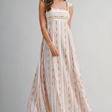 Sienna Garden Ruffle Maxi Dress
