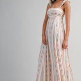 Sienna Garden Ruffle Maxi Dress