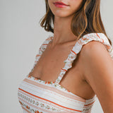Sienna Garden Ruffle Maxi Dress