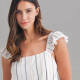 Harbor Breeze Stripe Ruffle Romper