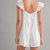 Harbor Breeze Stripe Ruffle Romper
