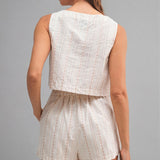 Desert Bloom Sleeveless Crop Top