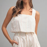 Desert Bloom Sleeveless Crop Top