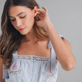 Bluebell Grace Embroidered Romper