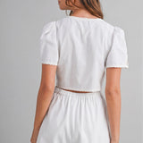 Ivory Coast Crochet Trim Shorts