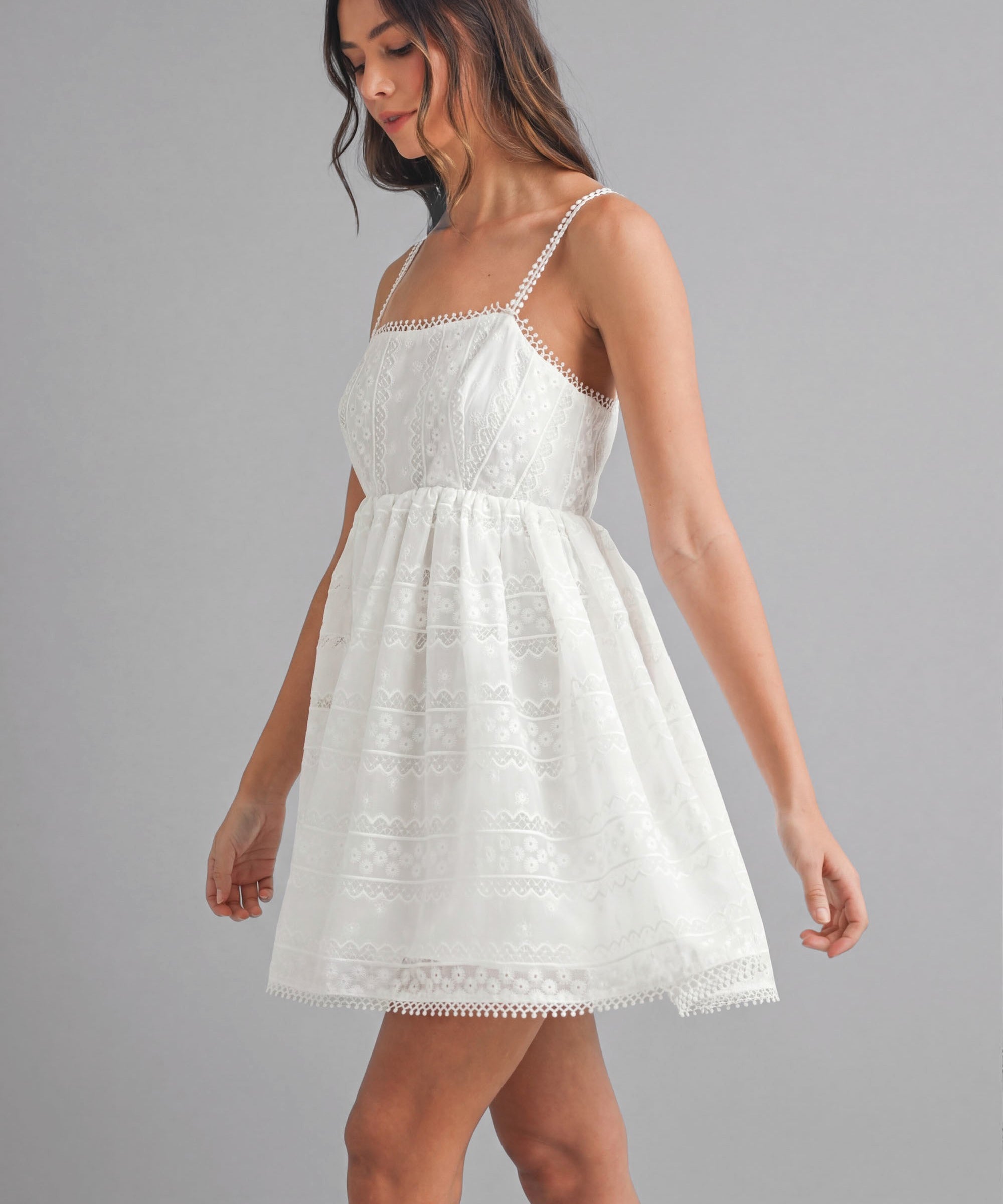 Ivory Daydream Lace Babydoll Dress Small Ivory Daydream Lace Babydoll Dress Small