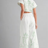 Palm Haven Wide-Leg Trousers