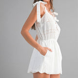 Luna Belle Eyelet Bow Romper