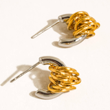 Marlowe Two-Tone Sculptural Knot Stud Earrings