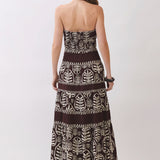 Cocoa Palm Strapless Maxi Dress